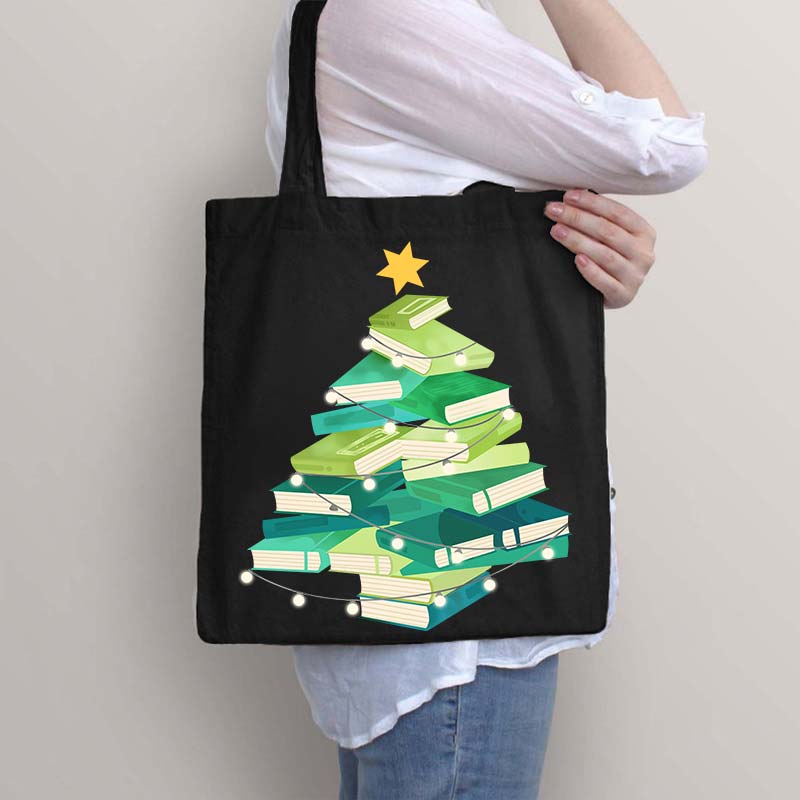 Christmas Book Tote Bag