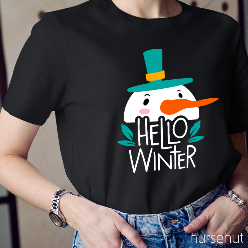 Hello Winter Long Time No See Teacher T-Shirt