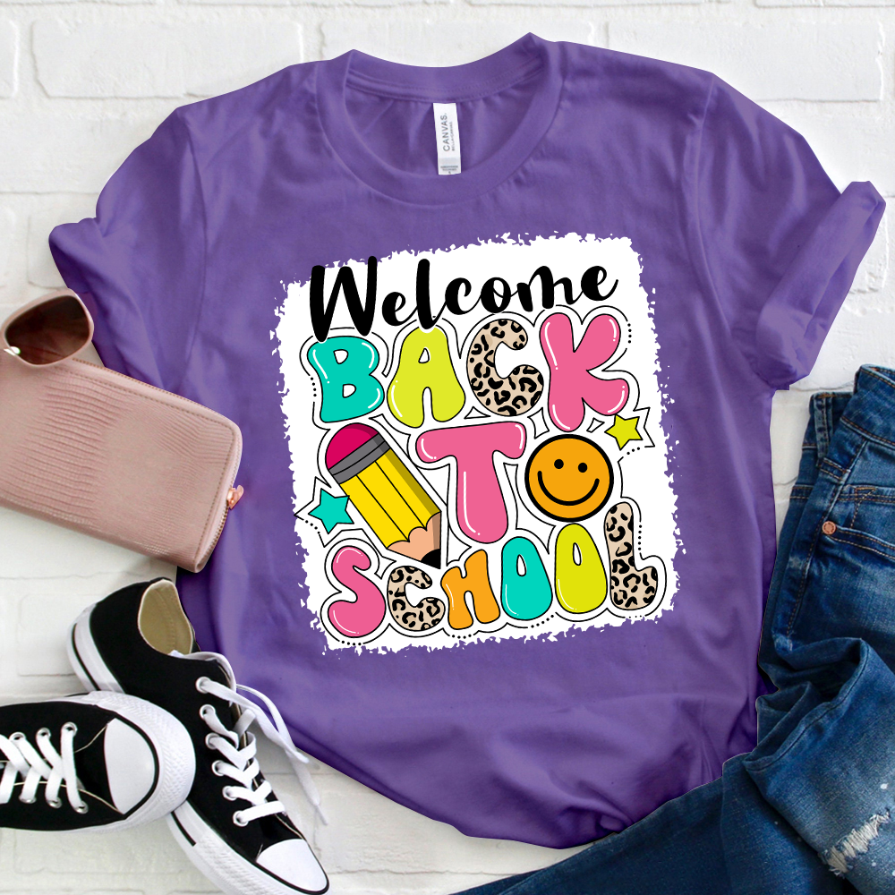 Square Welcome Back To School Smile T-Shirt