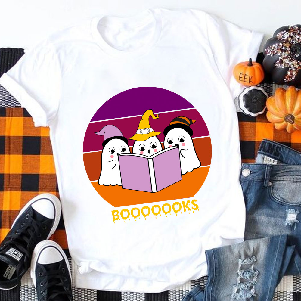 The Little Ghost Reading Booooooks T-Shirt