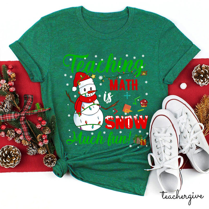 Teaching Math Is Snow Much Fun Teacher T-Shirt