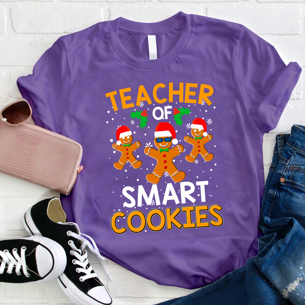 Christmas Teacher Of Smart Cookies T-Shirt