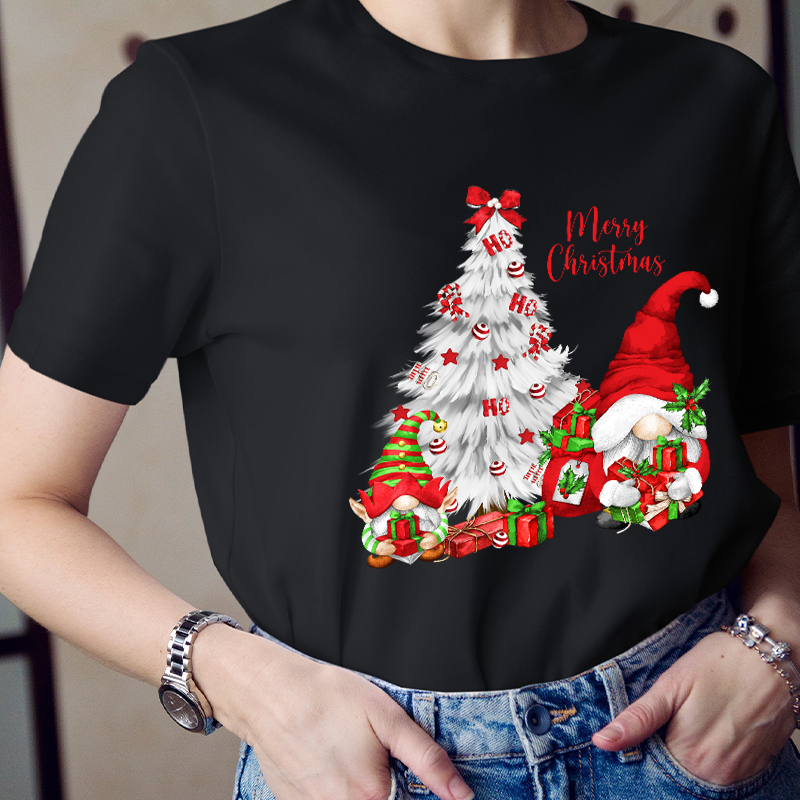 Ho Ho Ho Red Merry Christmas Teacher T-Shirt