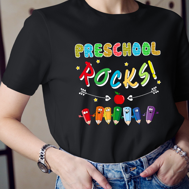 Personalized  Pre-k Rocks Pencils T-Shirt