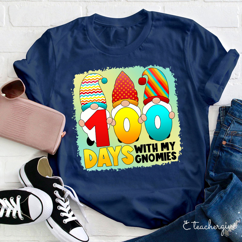 100 Days With My Gnomies Teacher T-Shirt