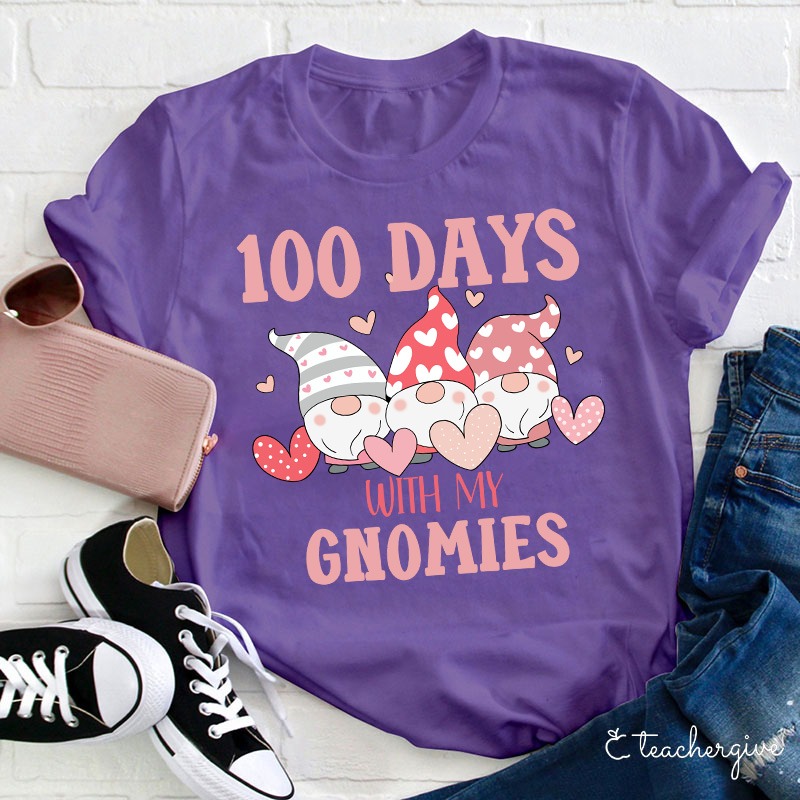 100 Days With My Gnomies Teacher T-Shirt