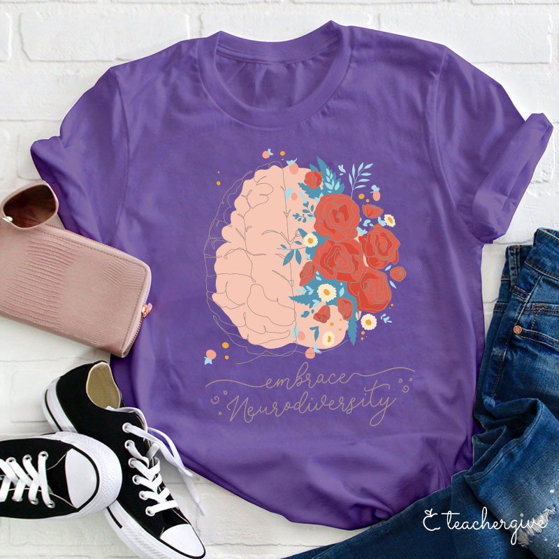 Embrace Neurodivesity Teacher T-Shirt