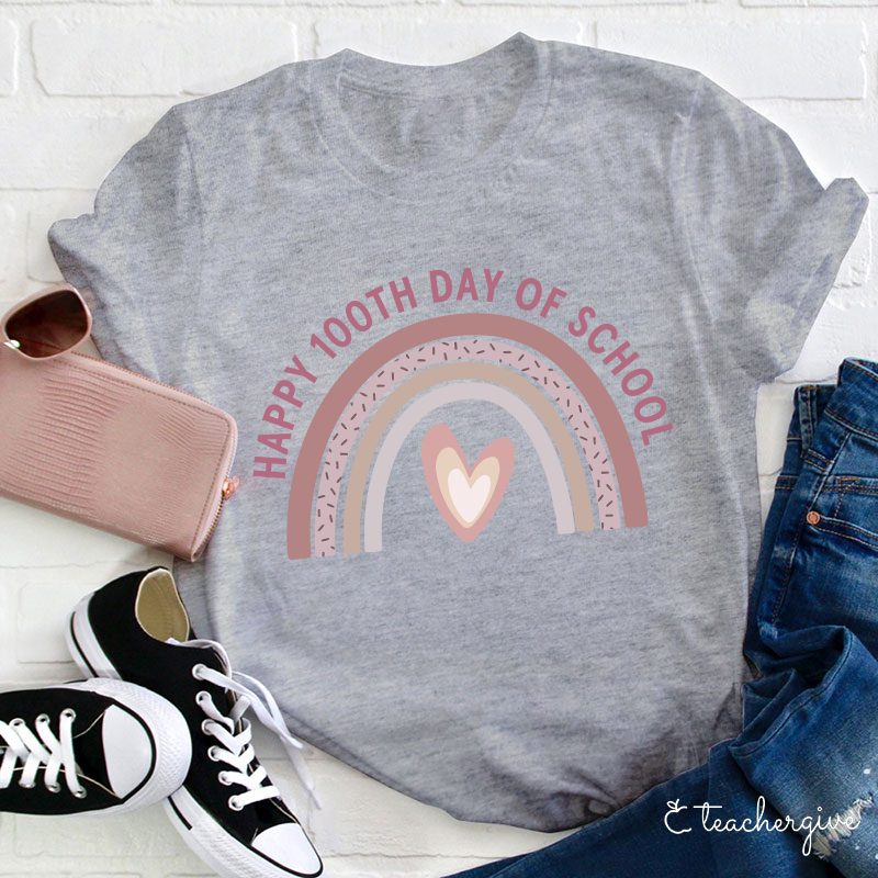 Happy 100th Day Of School Teacher T-Shirt