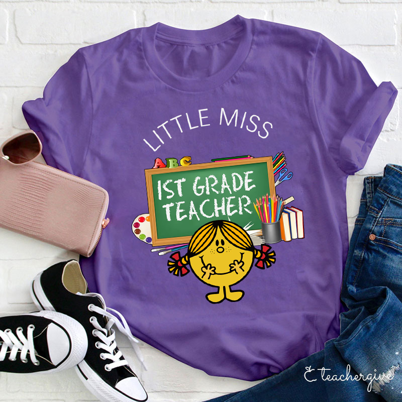 Personalized Little Miss 1st Grade Teacher T-Shirt