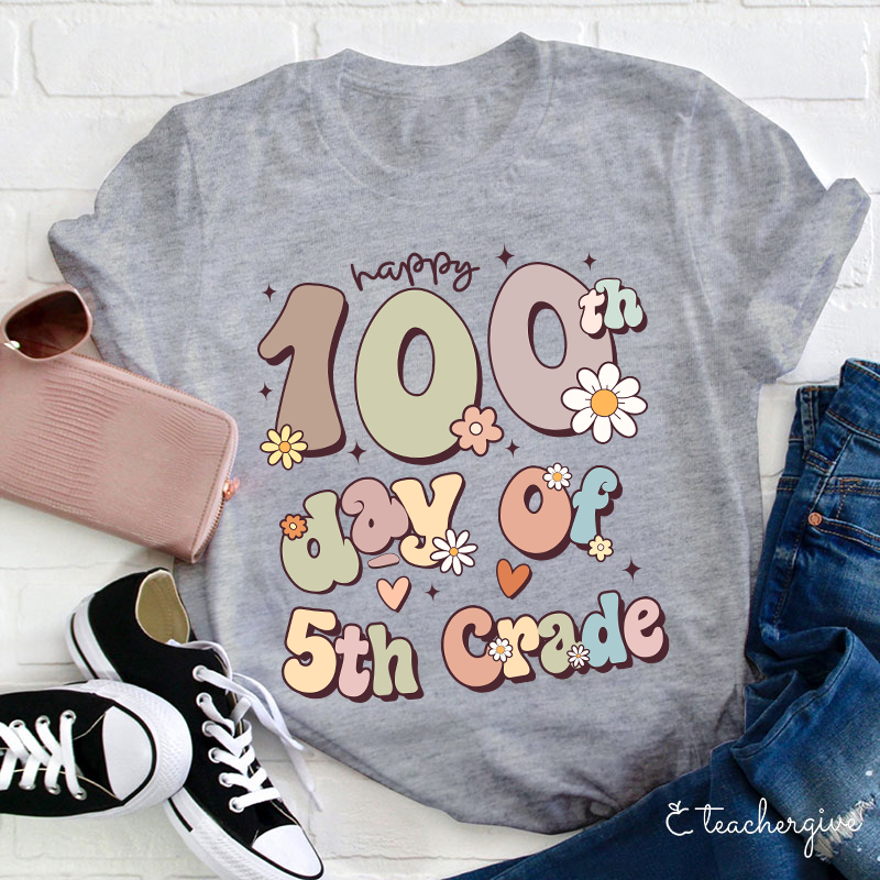 Personalized Happy 100 Days Teacher T-Shirt
