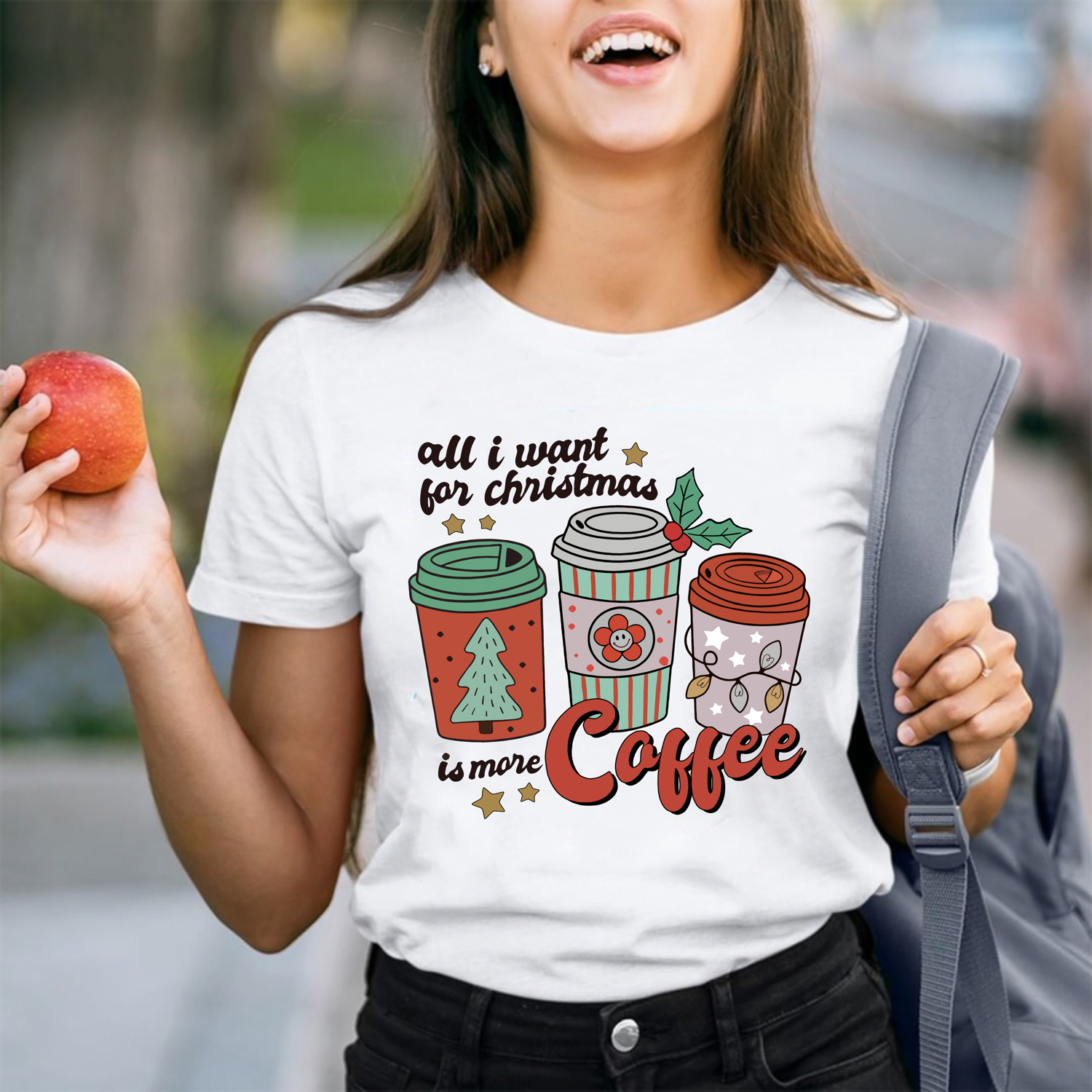 All I Want For Christmas Is More Coffee No Doubt Teacher T-Shirt