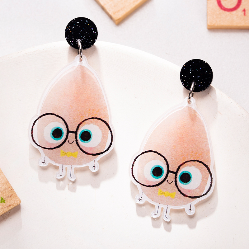 Cute Egg  Acrylic  Earrings
