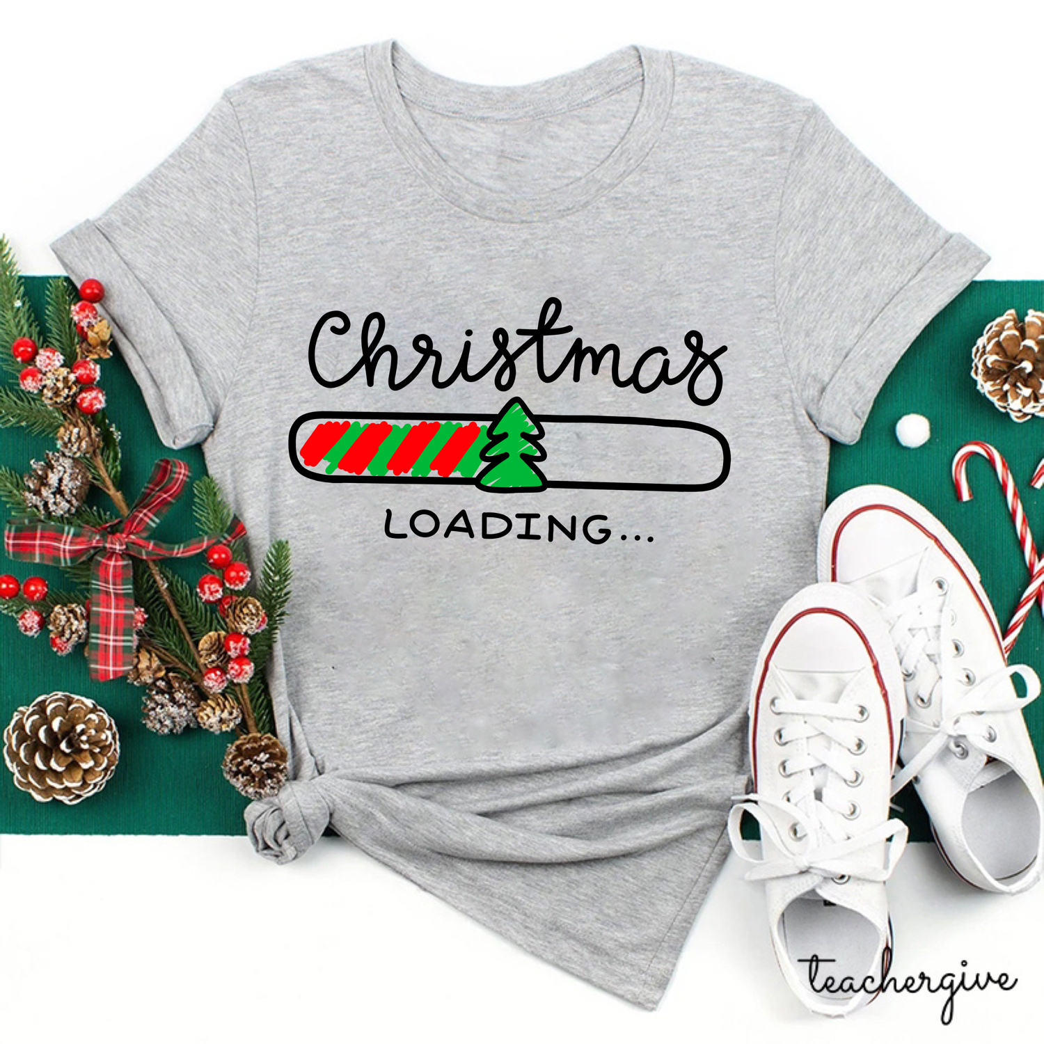 Christmas Loading Teacher T-Shirt
