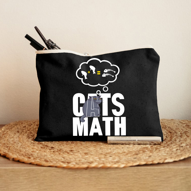 Cats Math Makeup Bag