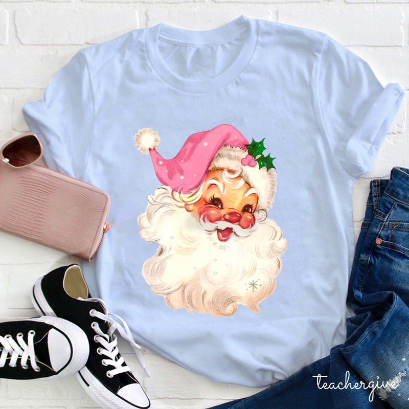 Pinky Santa Pinky Vibes Teacher T-Shirt