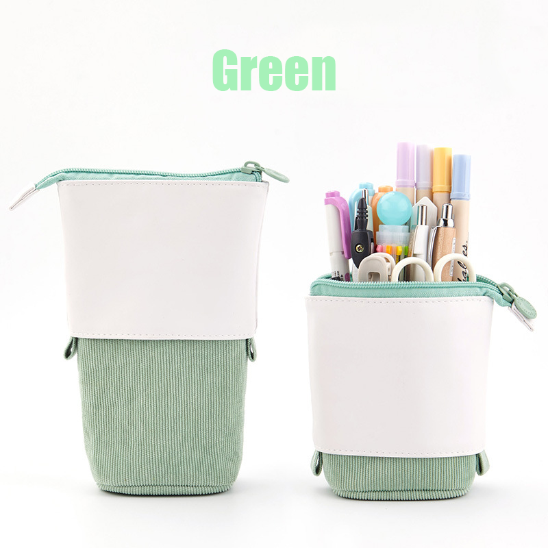 Personalized Candy Colors Stretchable Corduroy Apple Pencil Case