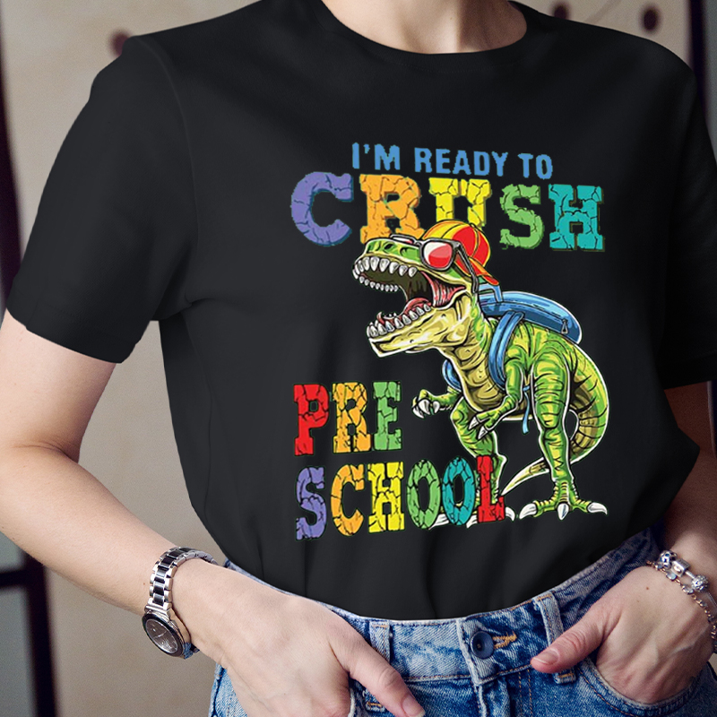 Personalized I'm Ready To Crush Preschool Dinosaurs T-Shirt