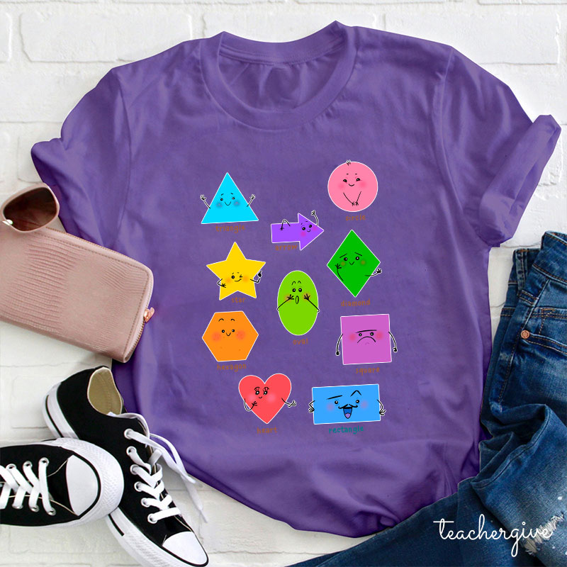 Learn Shapes With Me Teacher T-Shirt