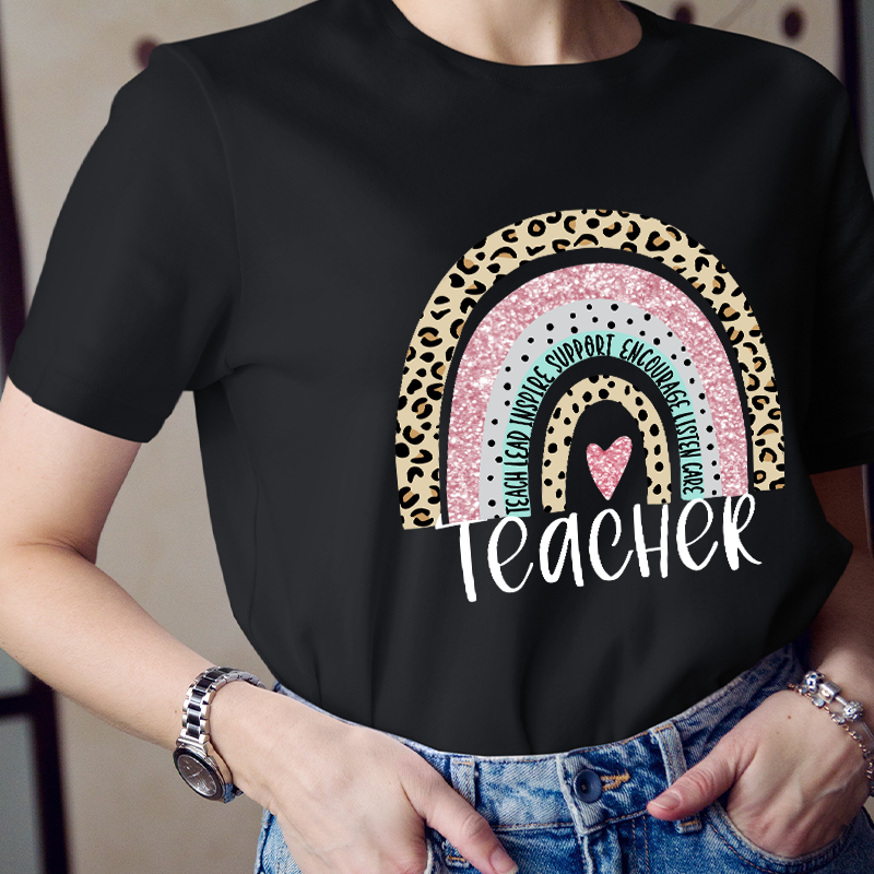 Support Encourage And Care Teacher T-Shirt
