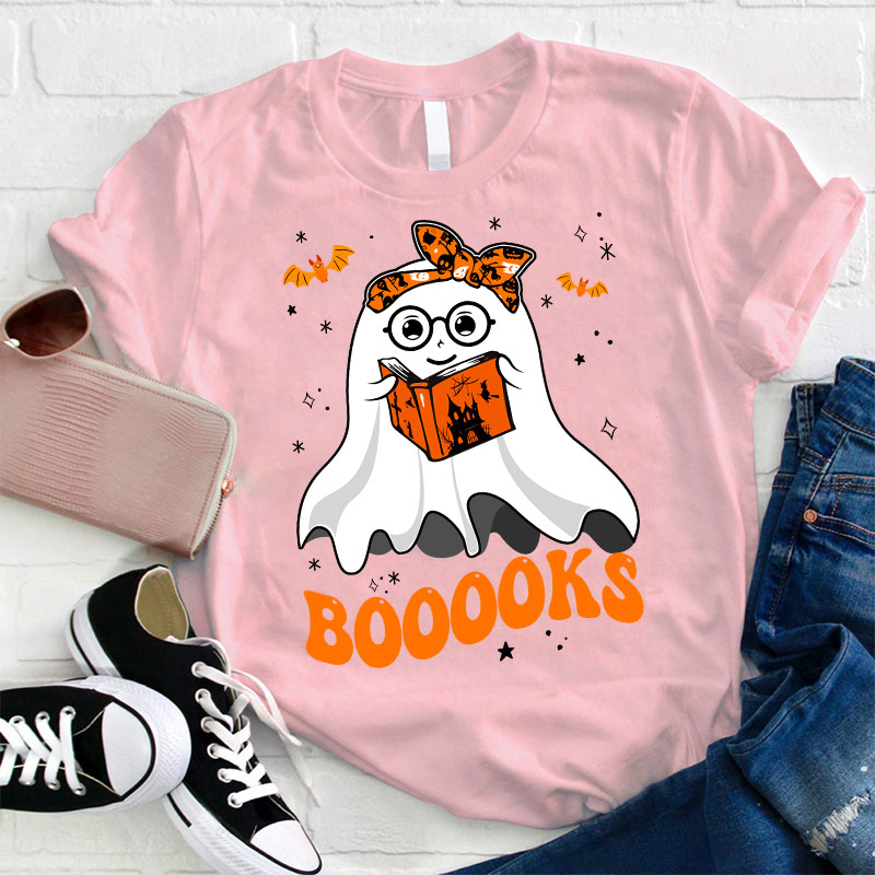 Halloween Ghost Loves BOOOOKS T-Shirt