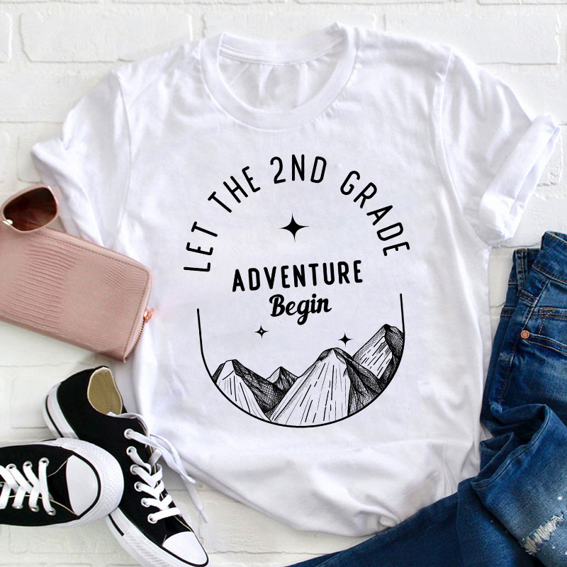 Personalized Grade Let The Adventure Begin Teacher T-Shirt