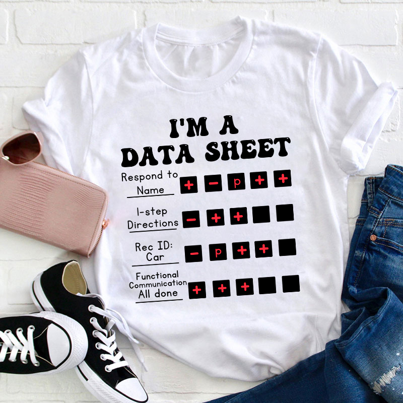 I Am A Data Sheet Teacher T-Shirt
