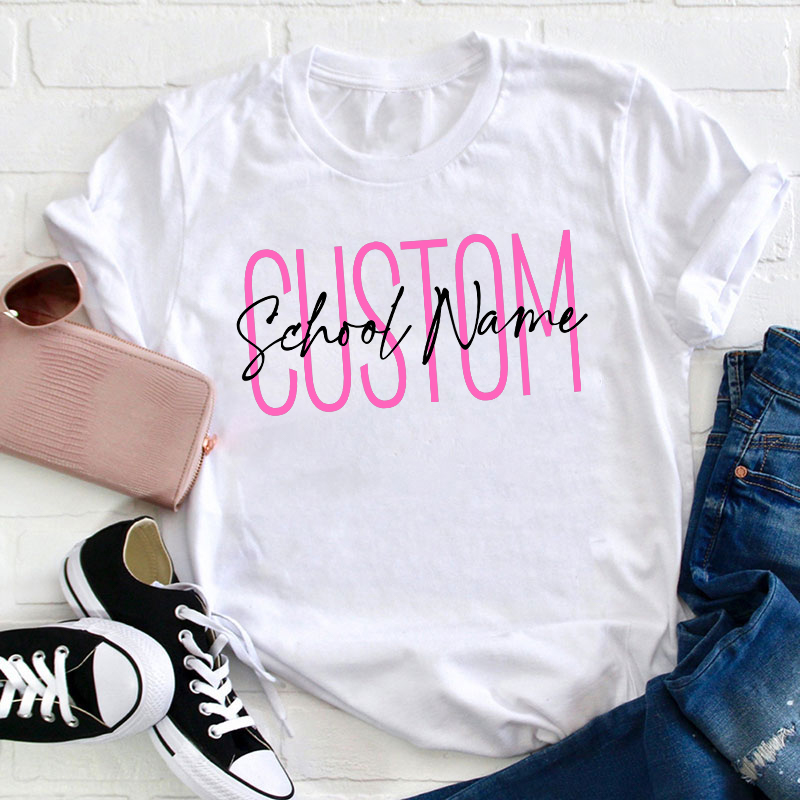 Personalized School Spirit Teacher T-Shirt Sale-Teachersgram