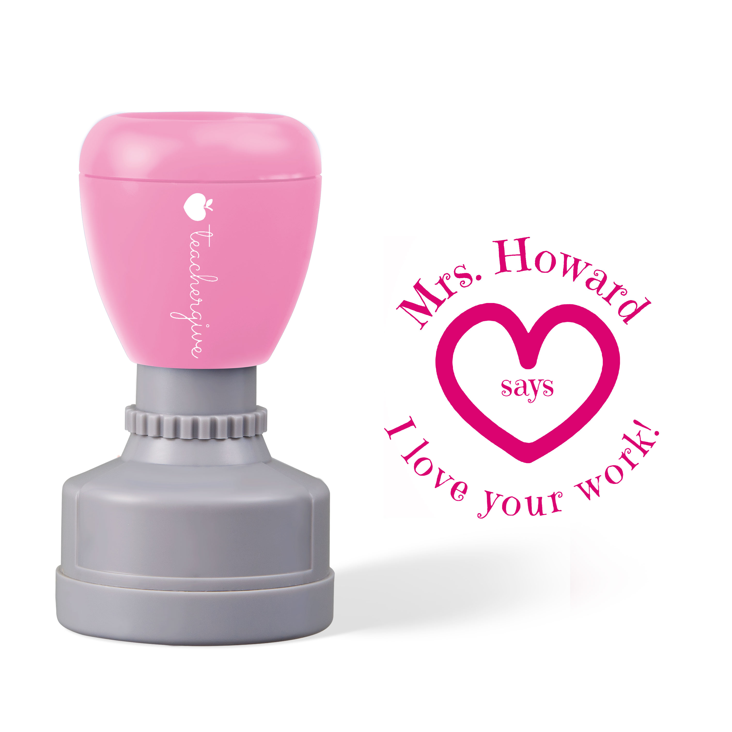 Personalized I Love Your Teacher Stamp