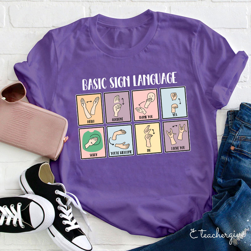 Basic Sign Language Teacher T-Shirt