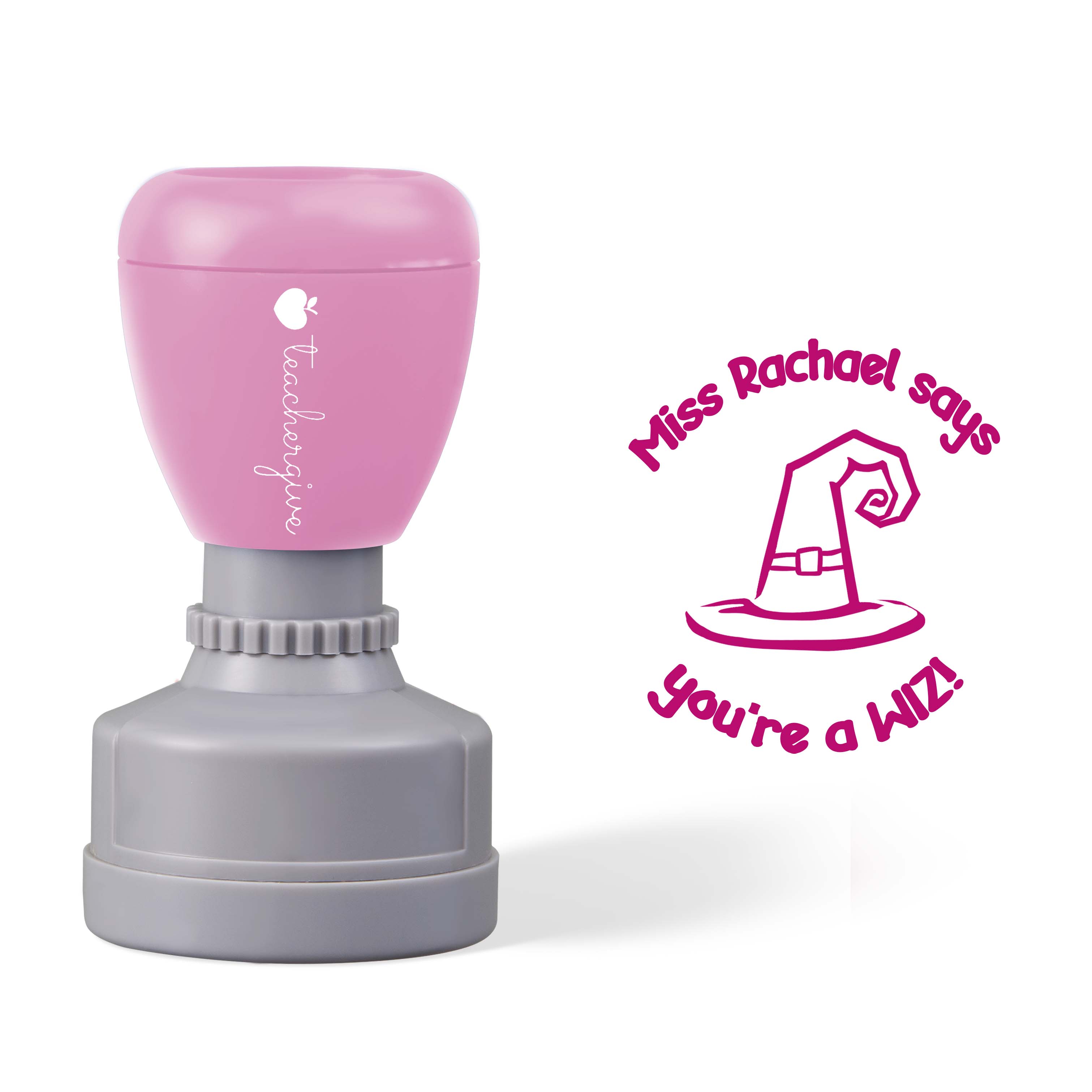Personalized You're A Wiz Teacher Stamp