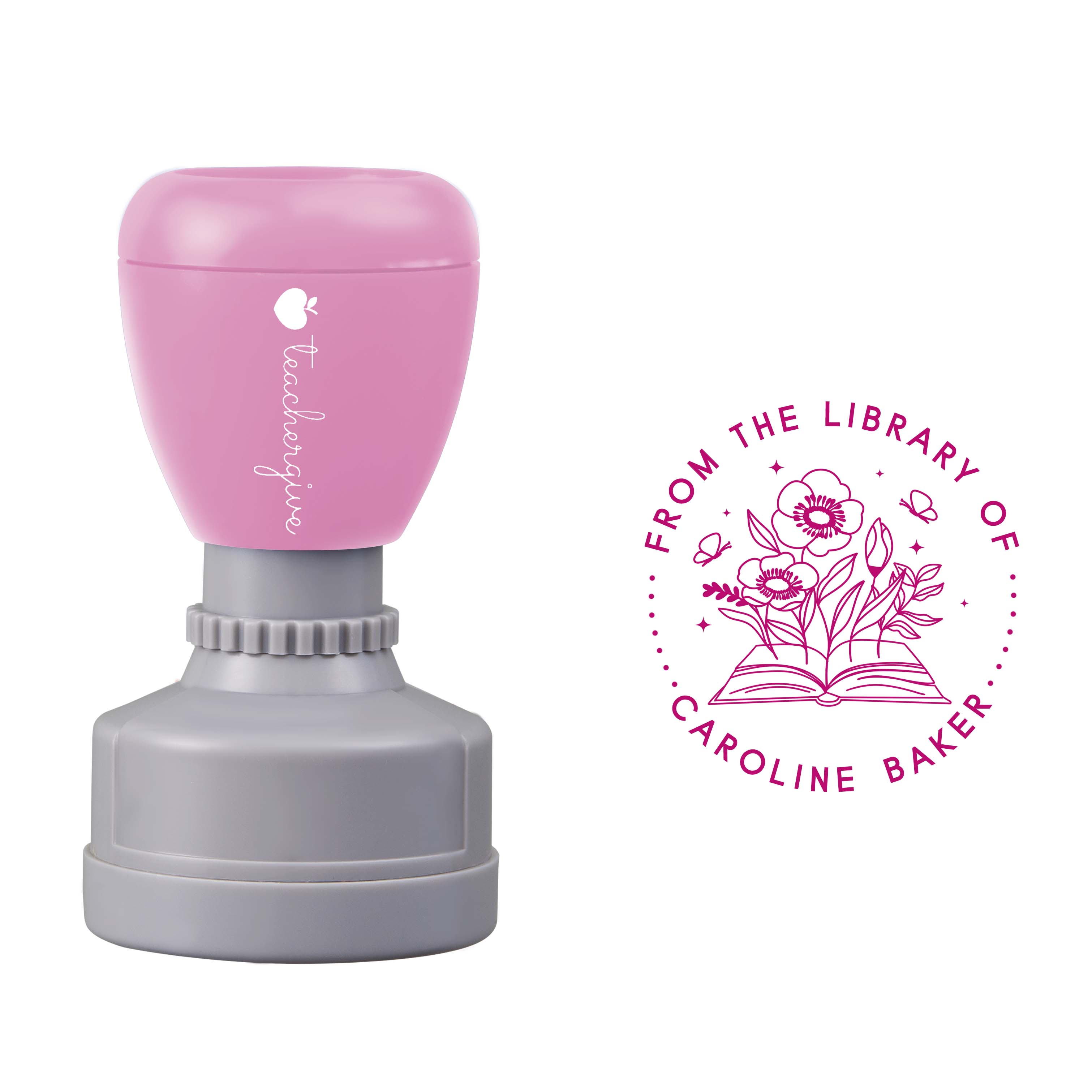 Personalized From The Library Of Teacher Stamp