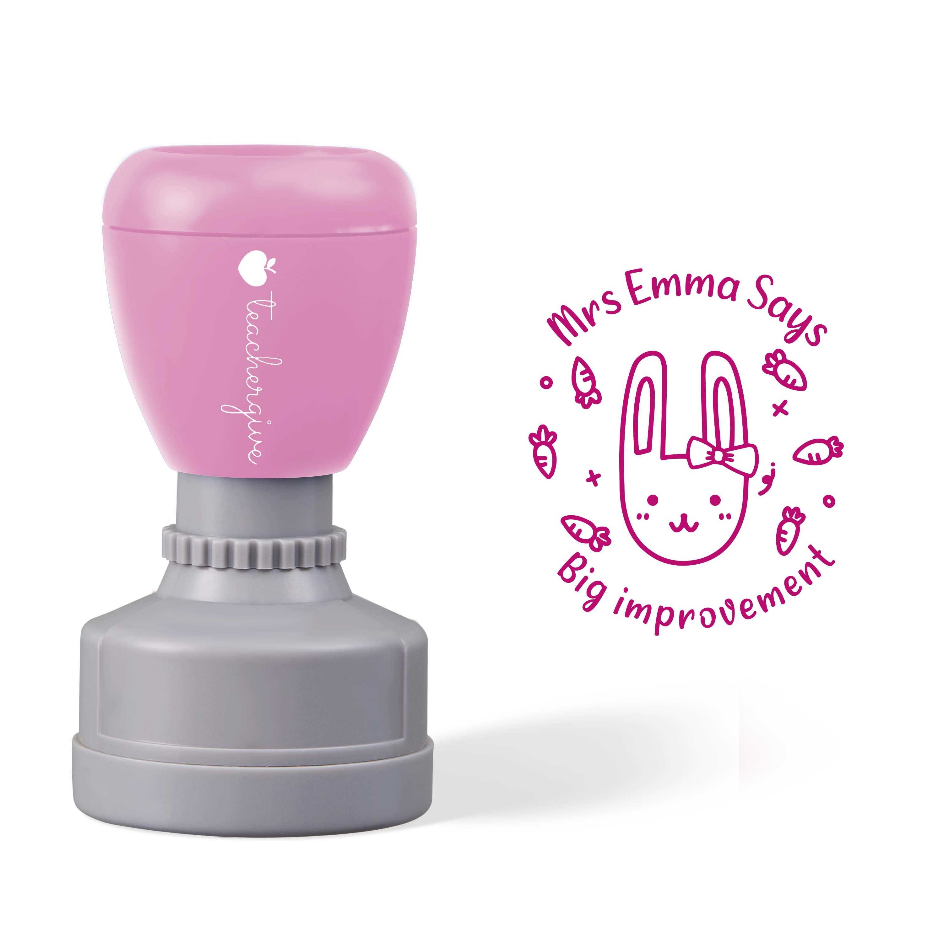 Personalized Big Improvement Teacher Stamp
