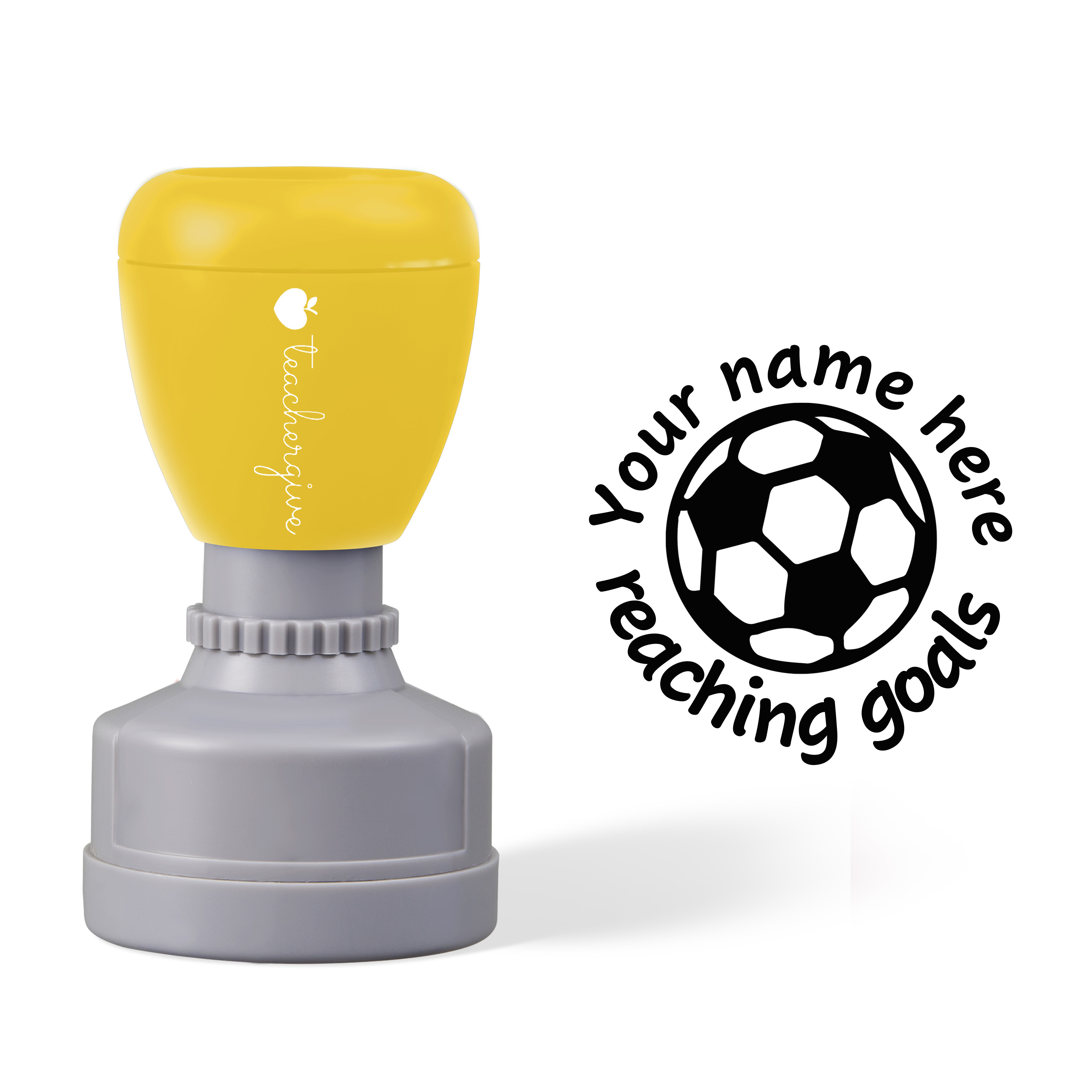 Personalized Goals Football Stamp