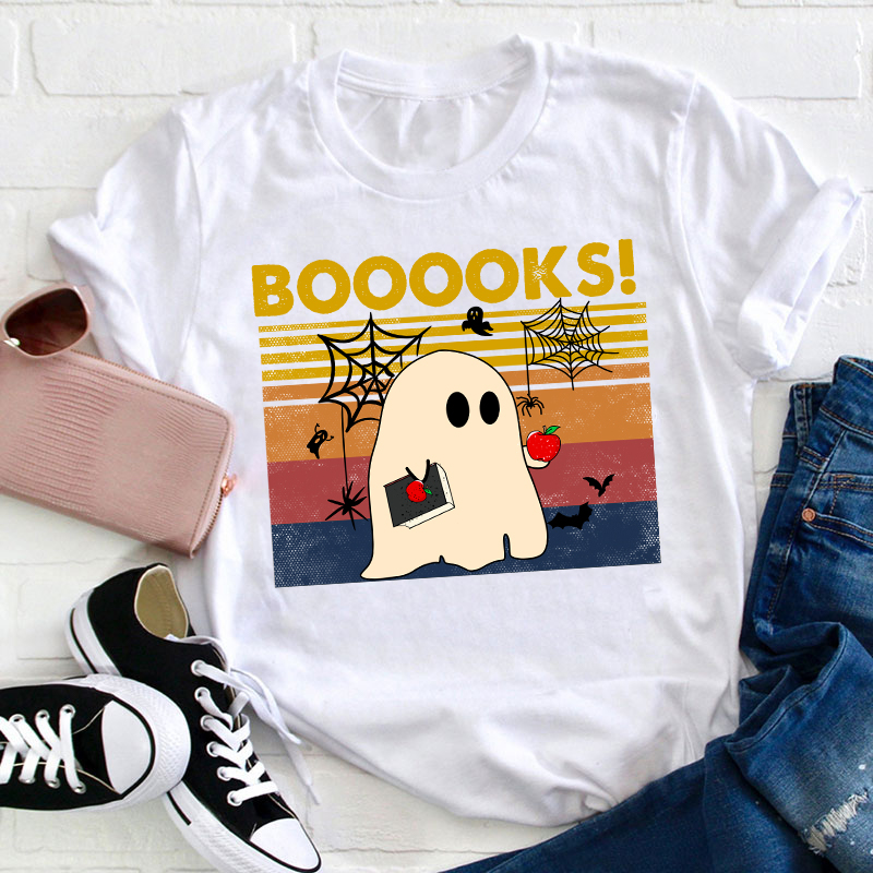 Booooks Happy Halloween Teacher T-Shirt