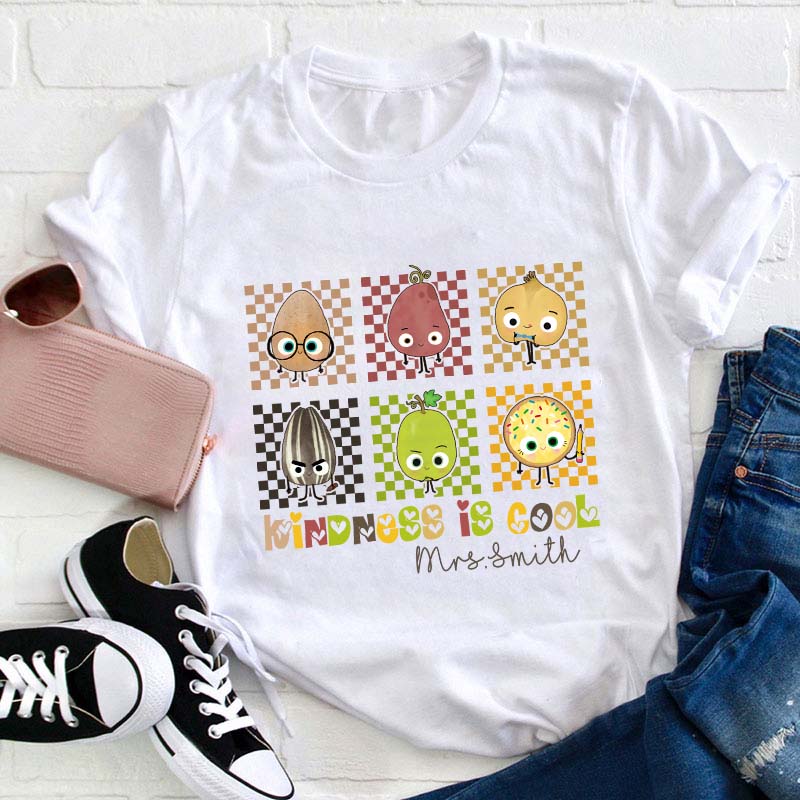 Personalized Kindness Is Cool Teacher T-Shirt
