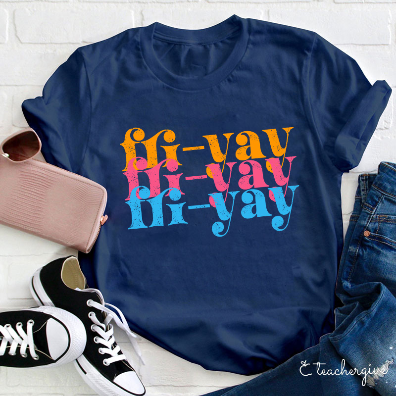 FRI-YAY Artistical Letter T-Shirt