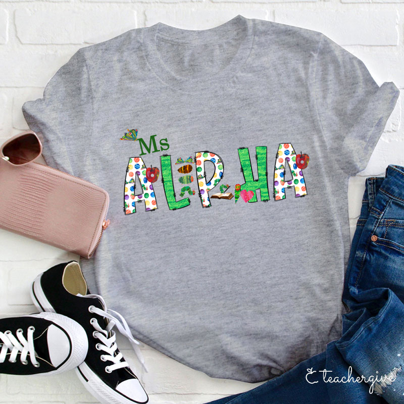 Personalized Very Hungry Teacher T-Shirt