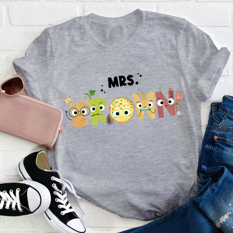 Personalized Name The Smart Cookie The Bad Seed The Couch Potato Teacher T-Shirt