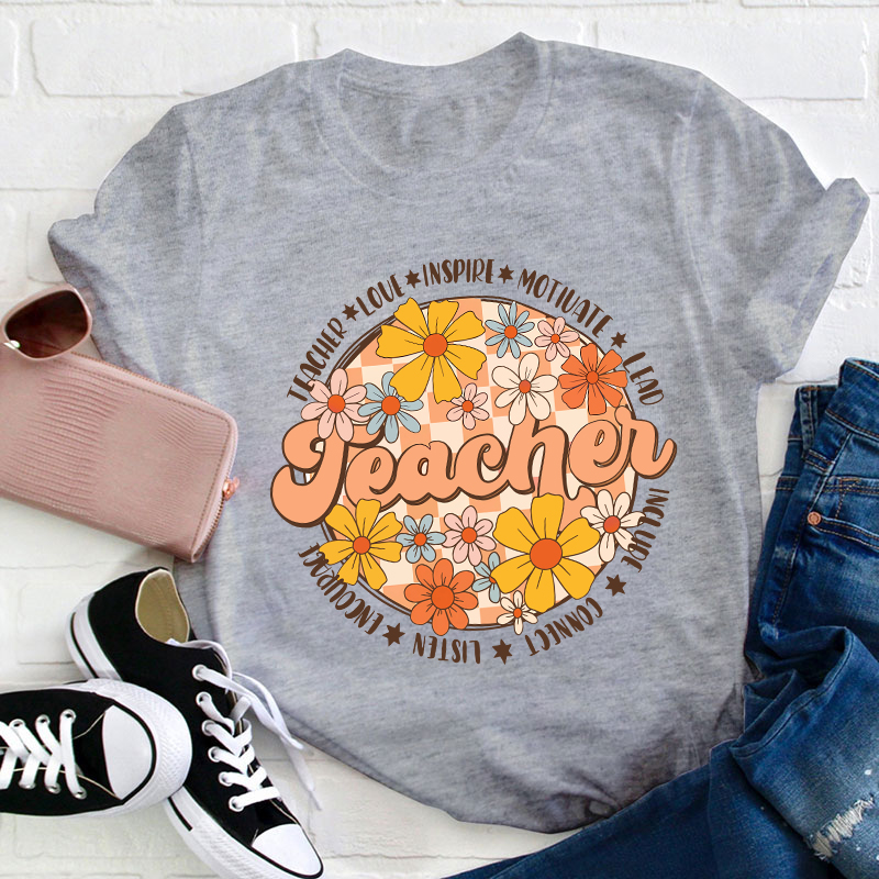 Flowers Teacher T-Shirt