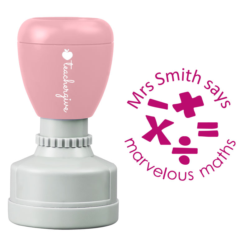 Personalized Teacher Says Marvellous Maths Stamp