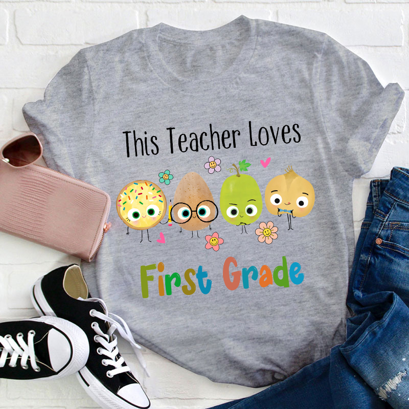Personalized Grade This Teacher Loves Teacher T-Shirt