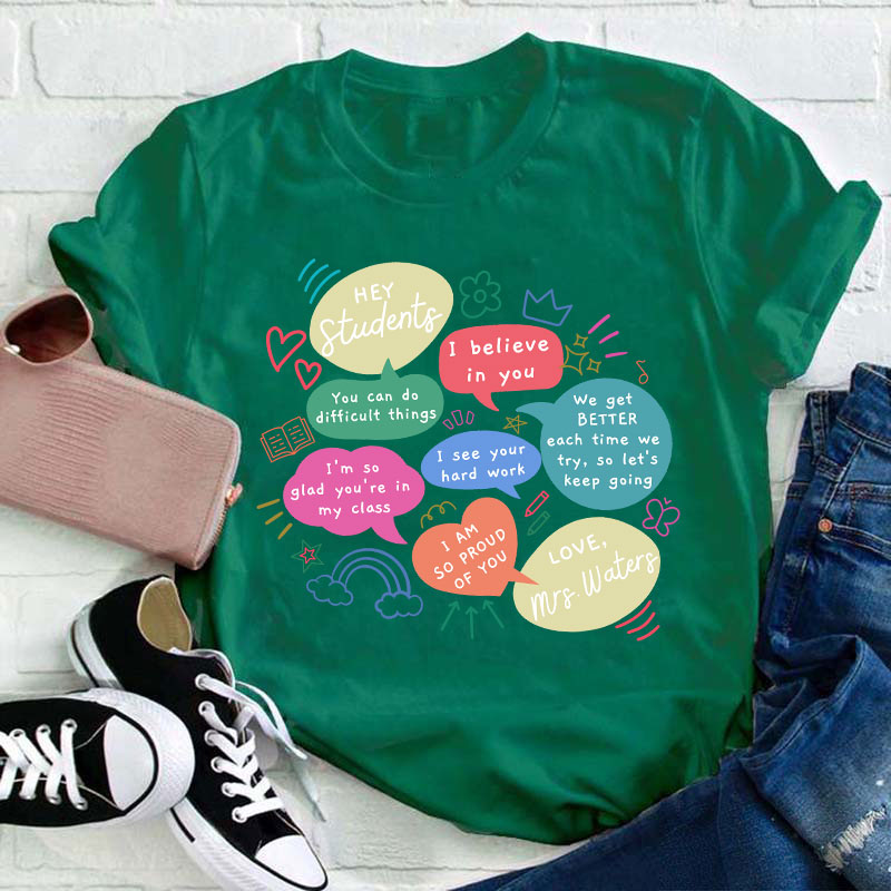 Personalized Positive Discourse Teacher T-Shirt