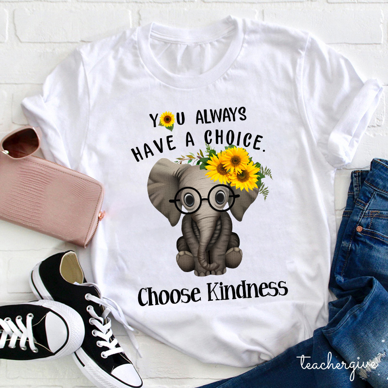 You Always Have A Choice Choose Kindness Teacher T-Shirt