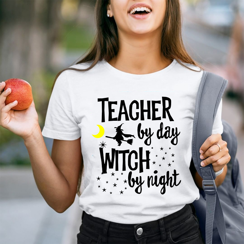 Teacher By Day Witch By Night The Shining Stars T-Shirt