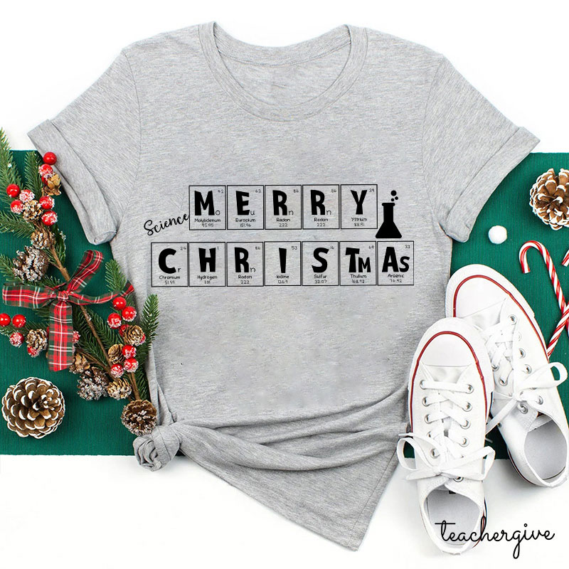 Merry Christmas Science Teacher Teacher T-Shirt
