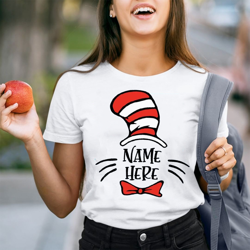 Personalized Teacher Name Cat T-Shirt