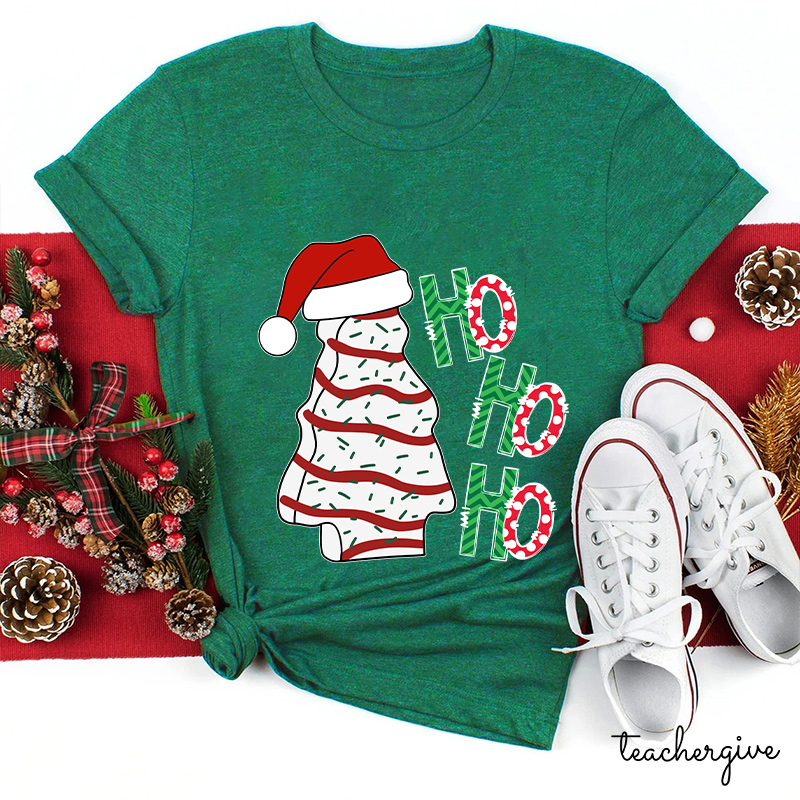 Ho Ho Ho Santa Claus Is Coming Teacher T-Shirt