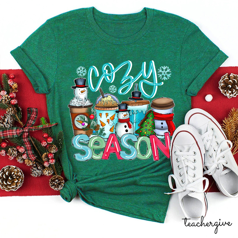 Cozy Season Coffee Day Teacher T-Shirt