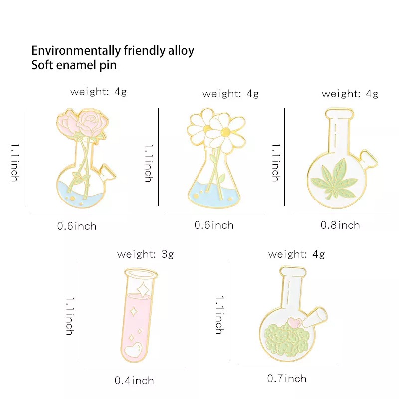 Plant Vase Beaker Pin Set