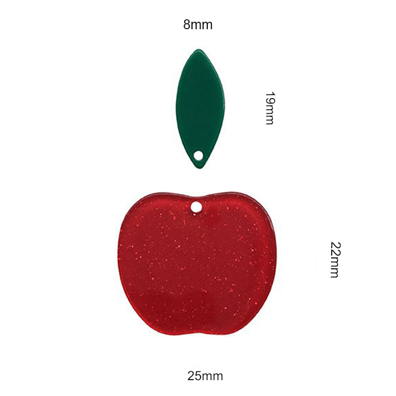 Delicious Big Apple Acrylic  Earrings